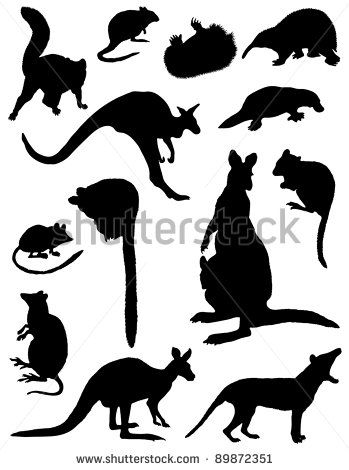 349x470 Kangaroo Silhouettes Free Vector For Free Download