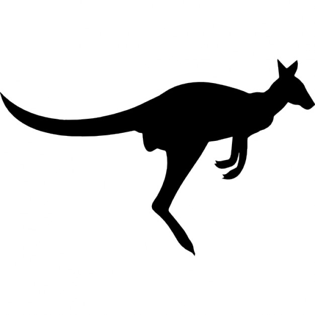 626x626 Kangaroo Silhouette Vector