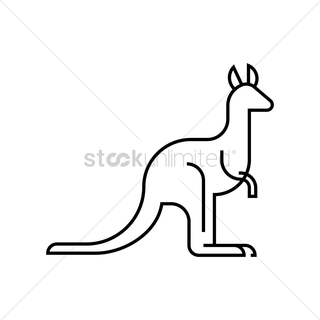 1300x1300 Kangaroo Vector Image