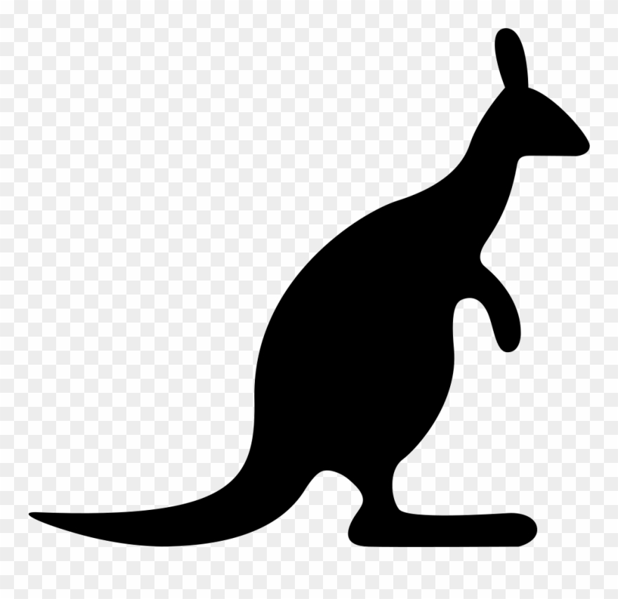 880x854 Banner Black And White Stock Kangaroo Vector Icon