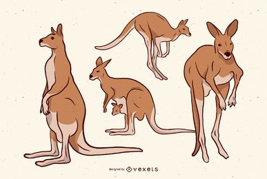 387x260 Kangaroo Vector Graphics To Download