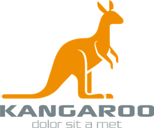 300x250 Simple Kangaroo Logo Vector
