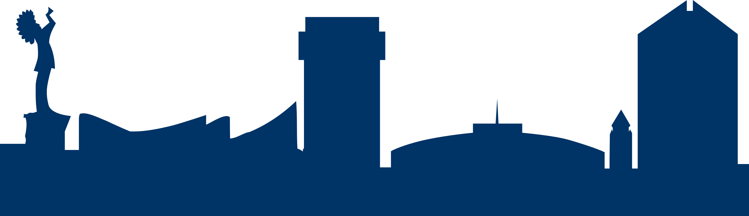 2400x694 Wichita Kansas Skyline City Vector Clipart Image