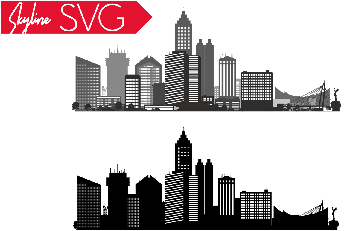 1160x772 Wichita Kansas City Vector Skyline, Silhouette Usa City