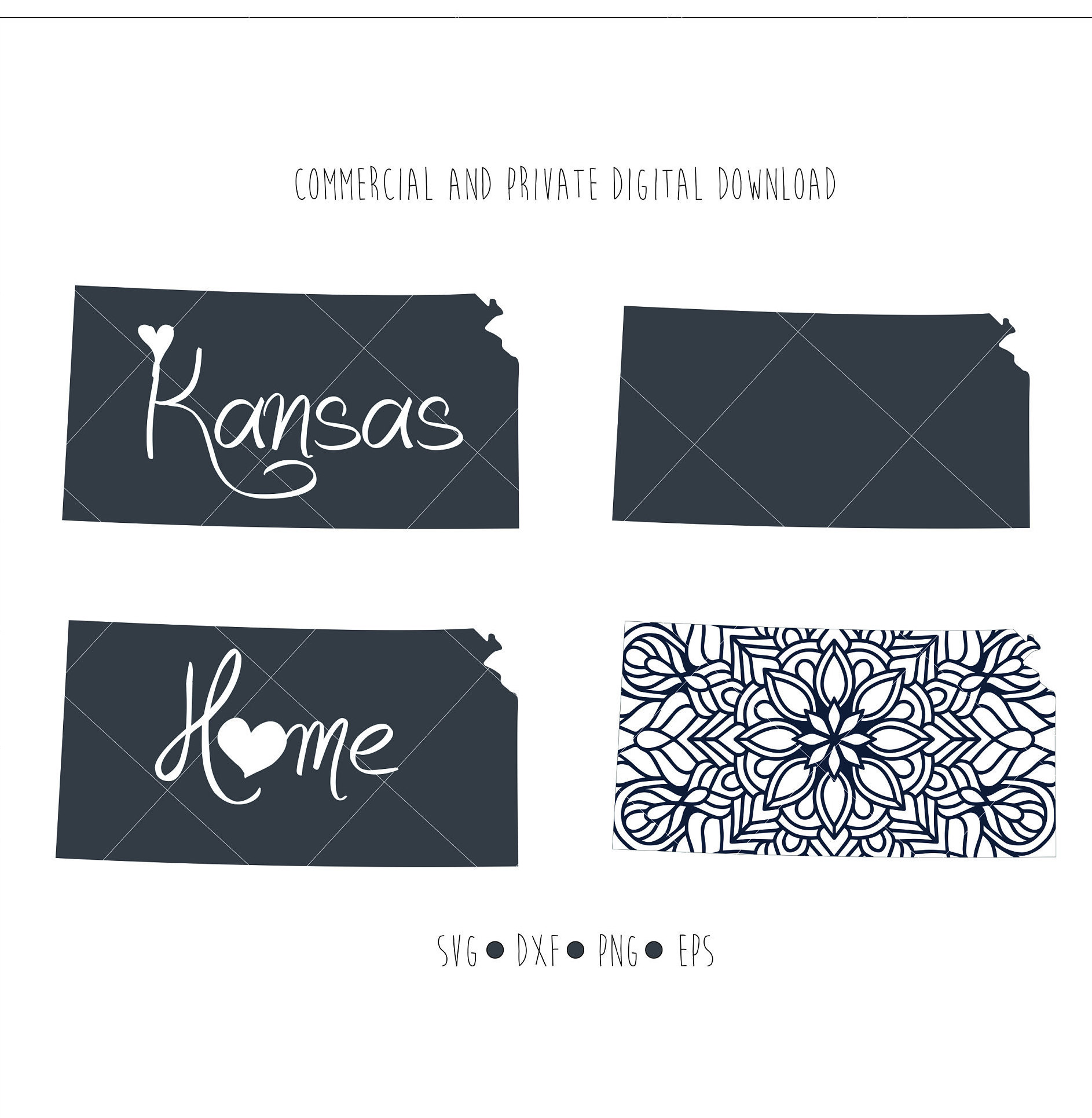 1886x1931 Kansas State Digital Mandala Kansas Outline Vector Clipart Etsy