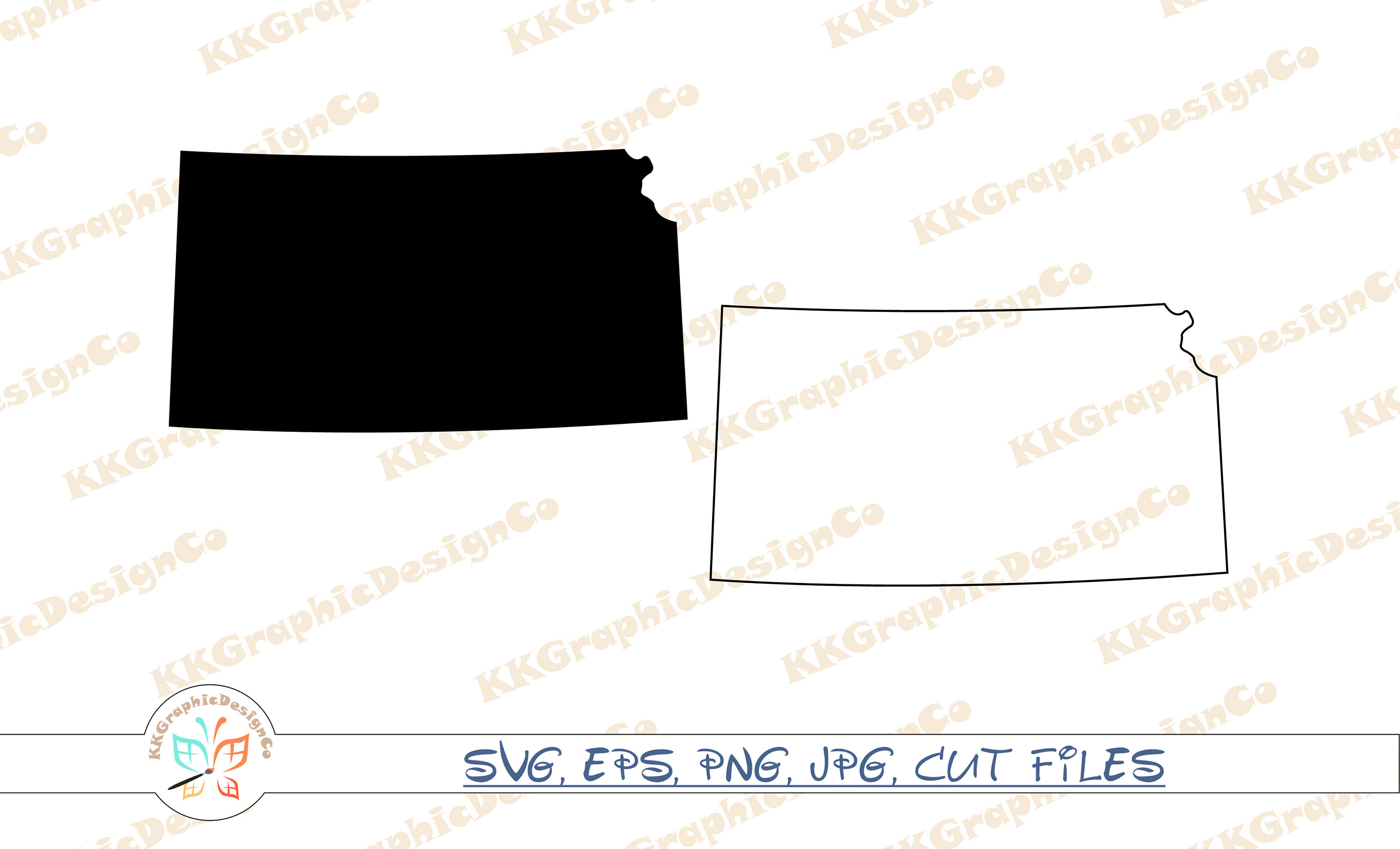 3000x1819 Kansas State Kansas Kansas Printable Kansas Map Etsy