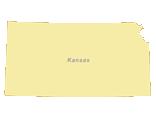 156x121 Free Digital Kansas Outline Blank Map