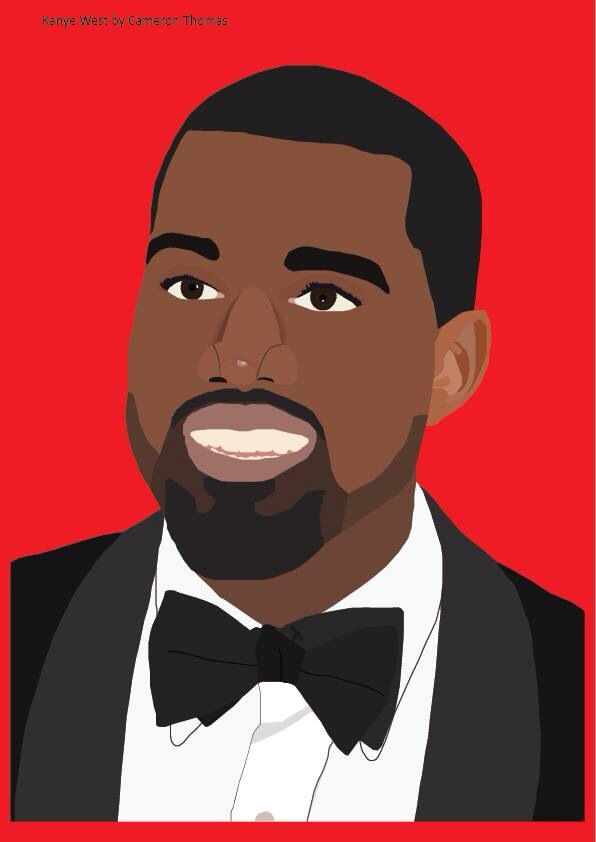 596x842 Kanye West Vector Art I Love Doing Vectors Superflat Art
