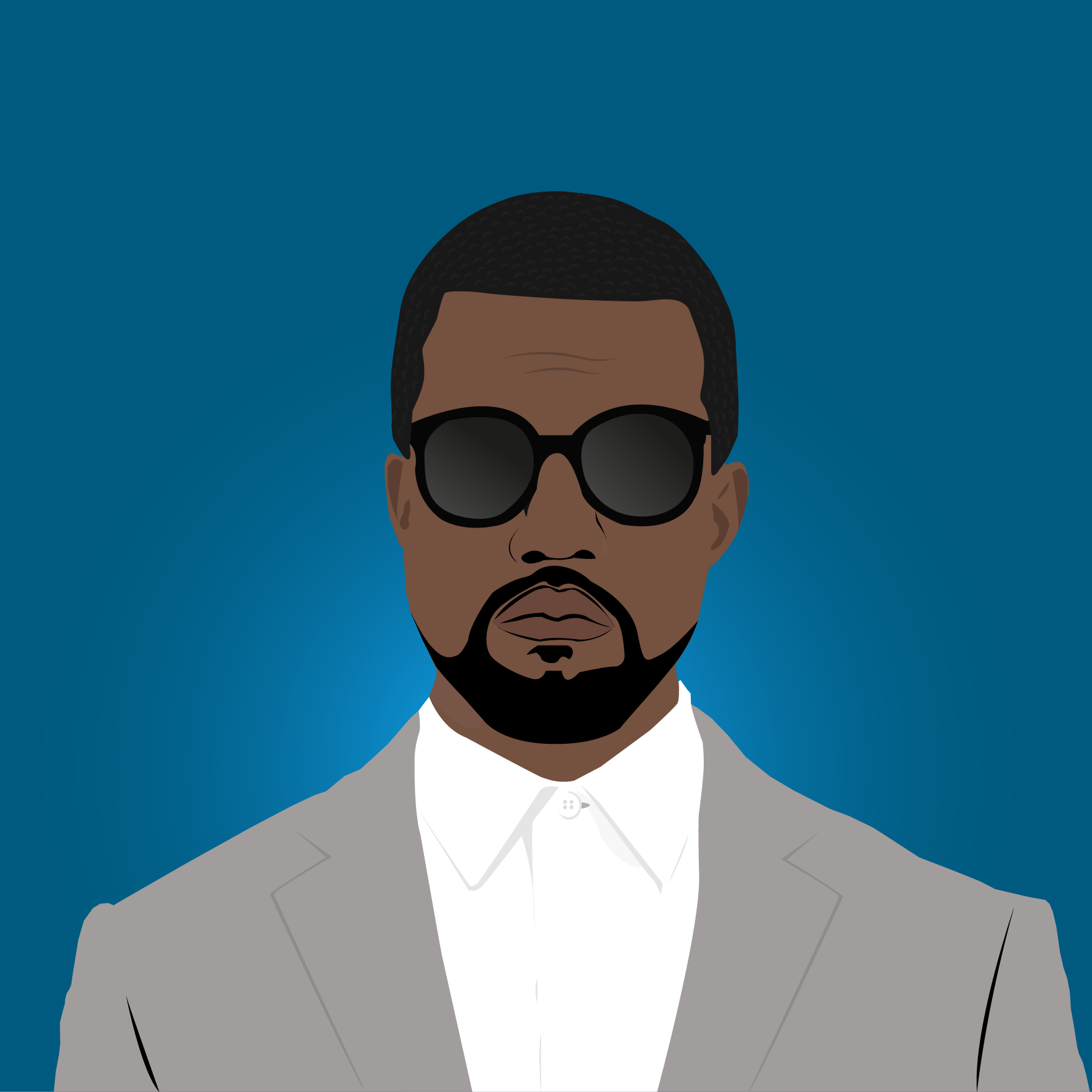 1772x1772 Kanye West Vector Portrait On Behance