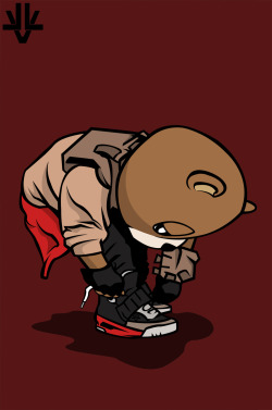 250x377 Art Hip Hop Rap Cartoon Bear Kanye Kanye West Yeezy Vector Culture