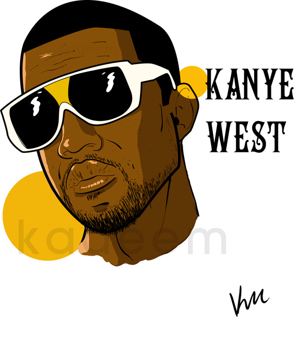600x689 Eatsleepdraw Kanye West Vector