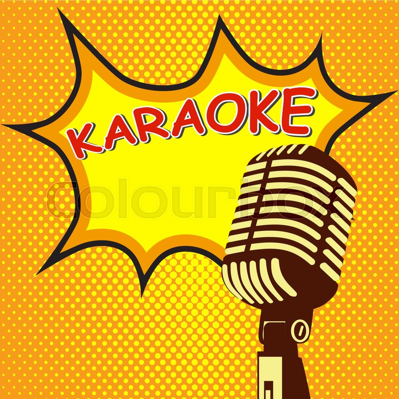800x800 Karaoke Retro Microphone Music Pop Stock Vector Colourbox