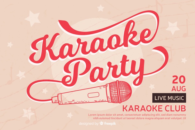 626x417 Creative Party Banner For Karaoke Vector Free Download