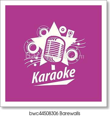 362x382 Vector Logo Karaoke, Art Print Barewalls Posters Prints