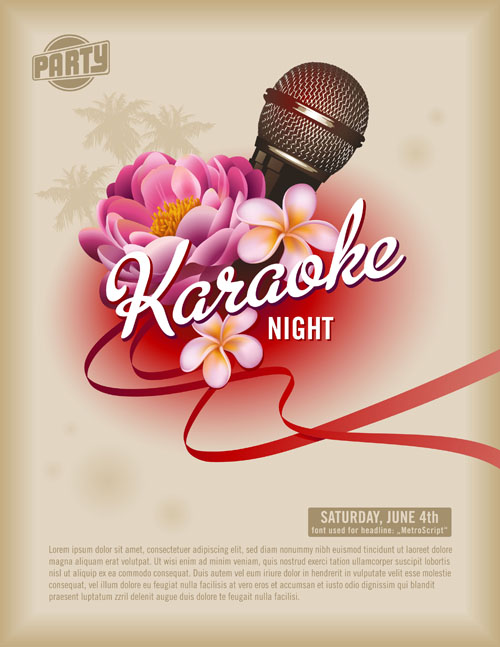 500x647 Karaoke Design Elements Vector Free Download