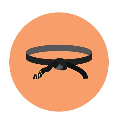 405x426 Karate Belt Colored Vector Icon Premium Clipart