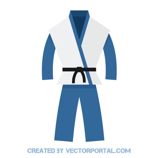 660x660 Karate Uniform Vector Clip Art