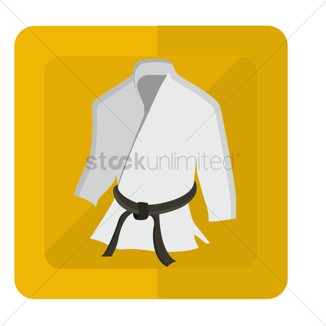 1300x1300 Free Karate Training Uniform Vector Image