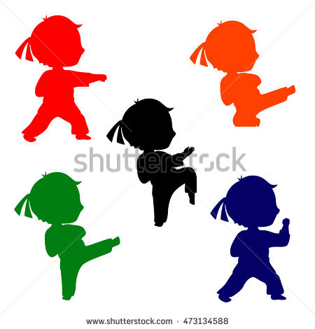 450x470 Karate Kid Silhouette