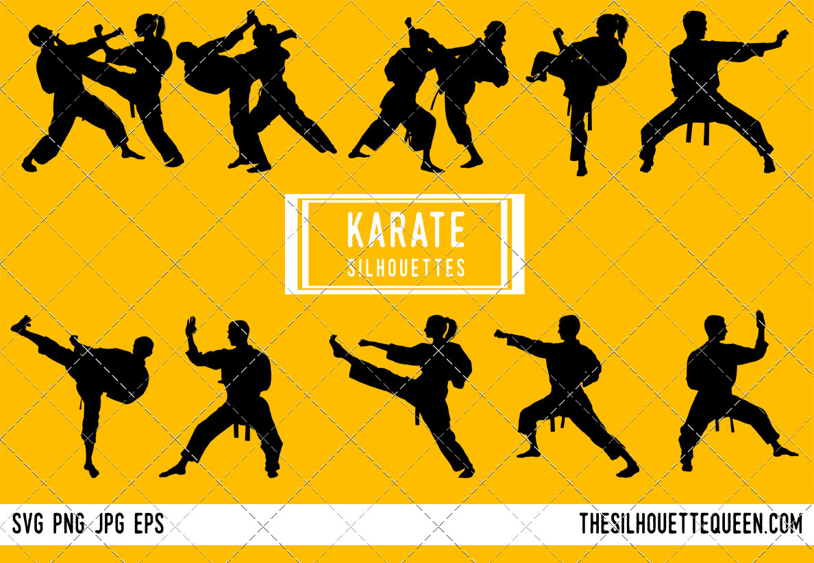 Karate Silhouette Vector 1188x822 Karate Silhouette Vector
