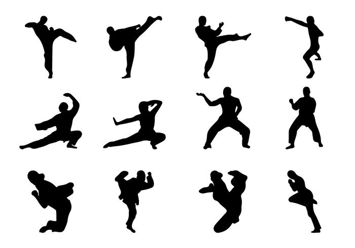 Martial Arts Silhouette Vector 700x490 Martial Arts Silhouette Vector