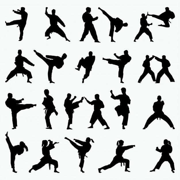 Karate Silhouette Vector at Vectorified.com | Collection of Karate ...