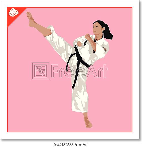 Free Art Print Of Martial Arts Karate Woman Fighter Silhouette 561x581 Free Art Print Of Martial Arts Karate Woman Fighter Silhouette