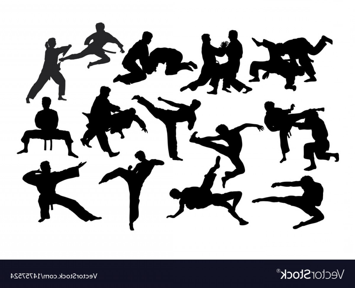 Karate Fight Martial Art Silhouettes Vector Catchsplace 1200x973 Karate Fight Martial Art Silhouettes Vector Catchsplace