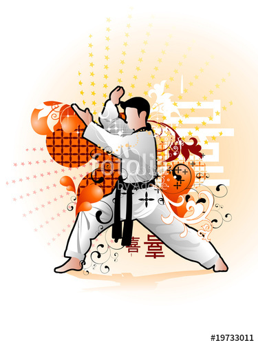 375x500 Karate Vector Composition Stock Image And Royalty Free Vector
