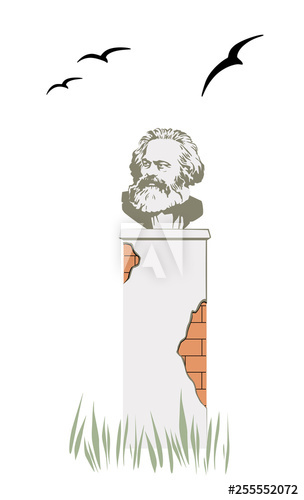 304x500 Marxism Collapsing Monument To Karl Marx In A Field With Ominous