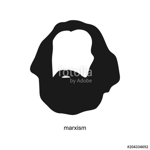 500x500 Karl Marx Figure Icon Symbol Vector Stock Image