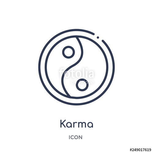 500x500 Karma Icon From Religion Outline Collection Thin Line Karma Icon