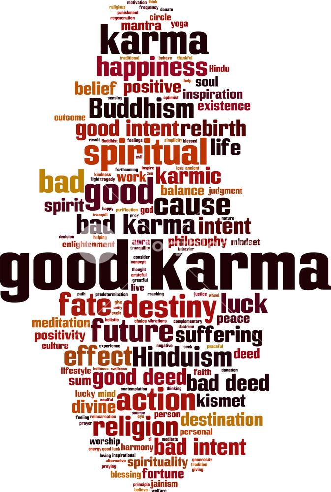 673x1000 Good Karma Word Cloud Concept Vector Illustration Royalty Free