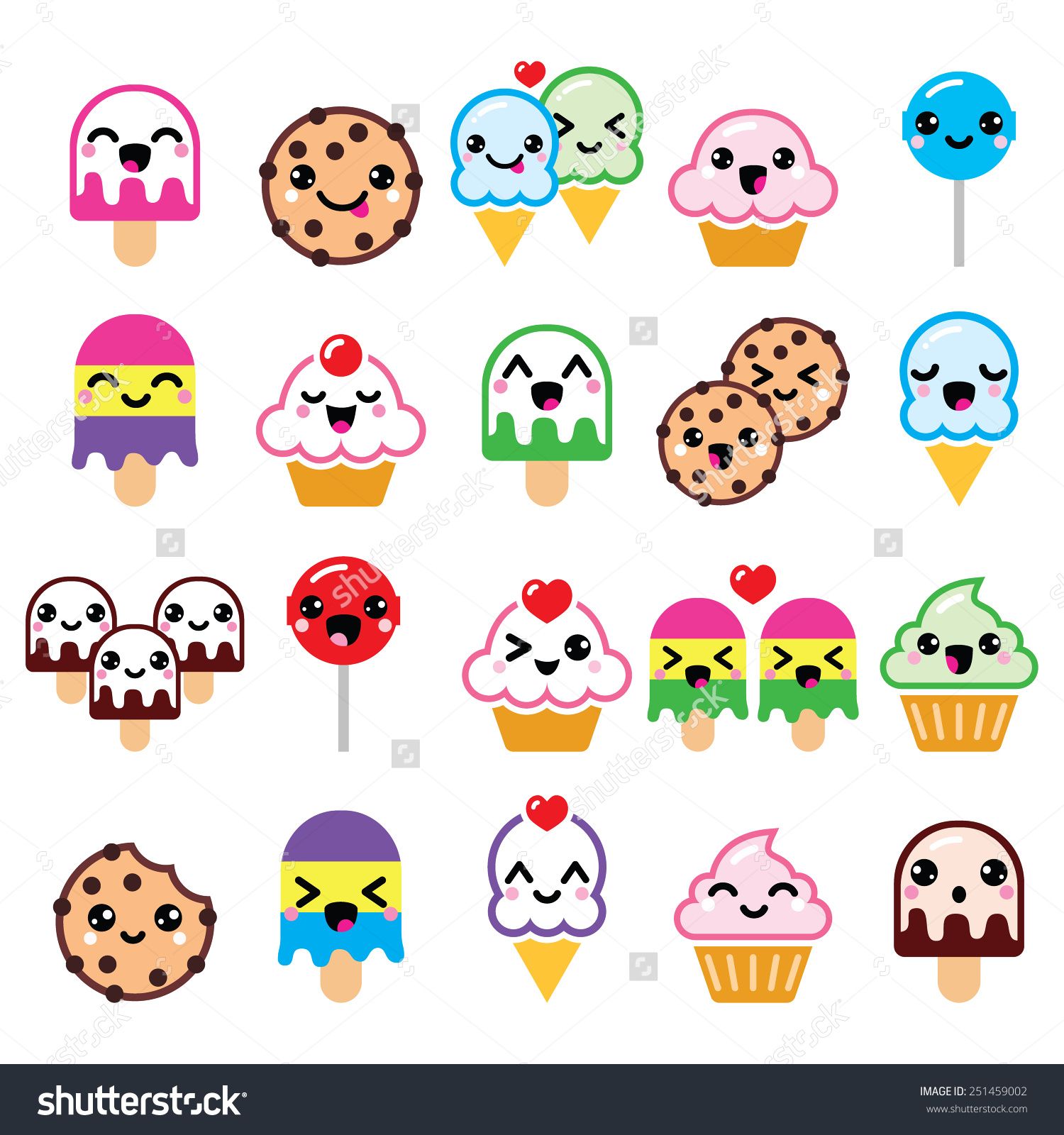1500x1600 Cute Kawaii Food Characters
