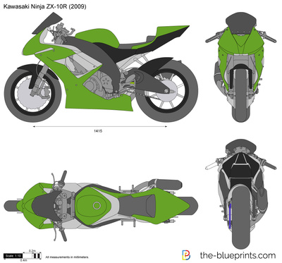Kawasaki Ninja Zx Vector Drawing 400x373 Kawasaki Ninja Zx Vector Drawing