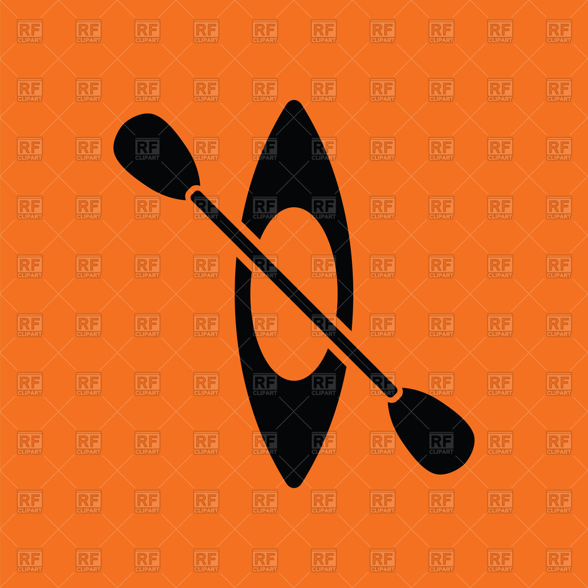 1200x1200 Kayak And Paddle Icon Vector Image Of Signs, Symbols, Maps