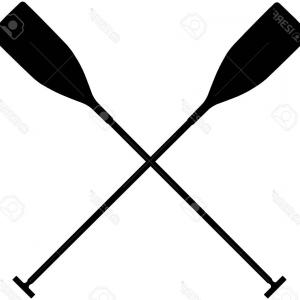 300x300 Photostock Vector Crossed Canoe Paddles Symbol Vector Savoyuptown