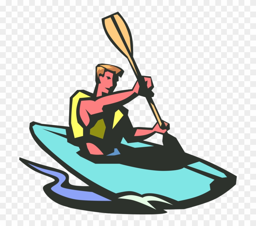 880x780 Png Free Stock Kayaker Kayaks Rapids With Paddle Vector
