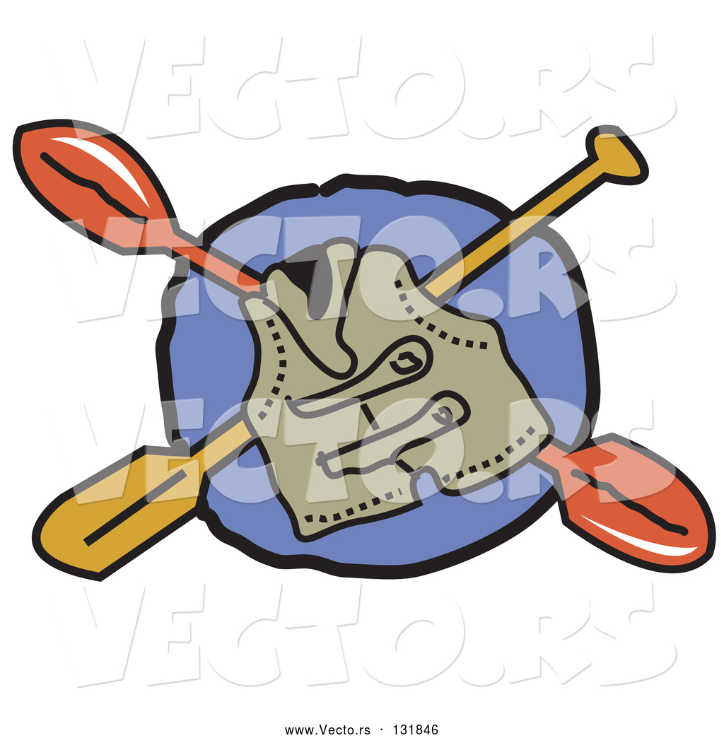 1024x1044 Vector Of Life Jacket And Kayak Paddles