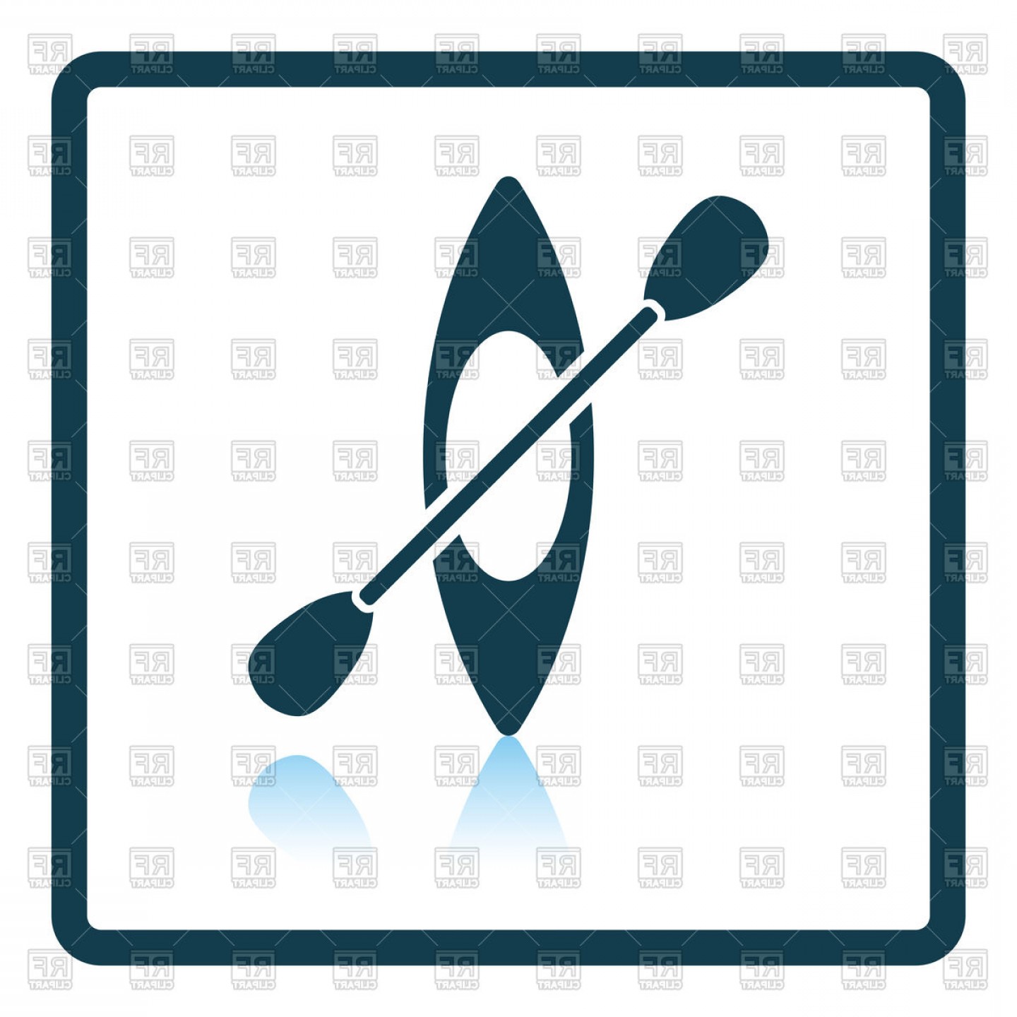 1440x1440 Icon Of Kayak And Paddle Vector Clipart Soidergi