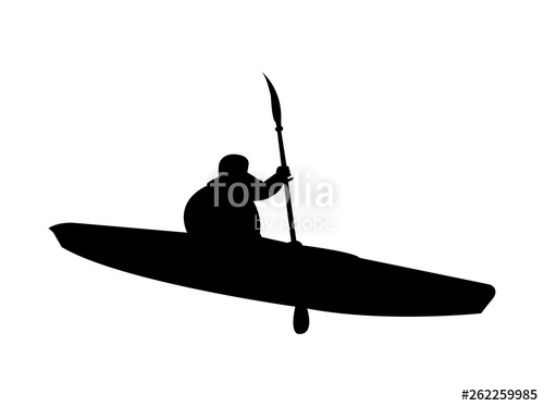 500x373 Silhouette Of A Kayak Stock Image And Royalty Free Vector