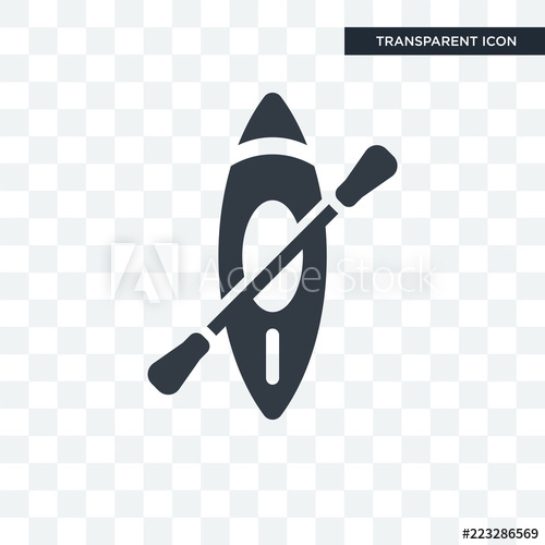 500x500 Kayak Vector Icon Isolated On Transparent Background, Kayak Logo