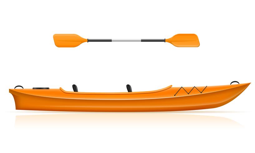 817x490 Kayak From Plastic For Fishing And Tourism Vector Illustration