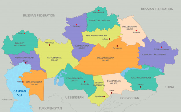 626x388 Kazakhstan Map Vector Premium Download