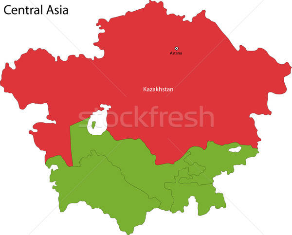 600x483 Kazakhstan Map Vector Illustration Iryna Volina