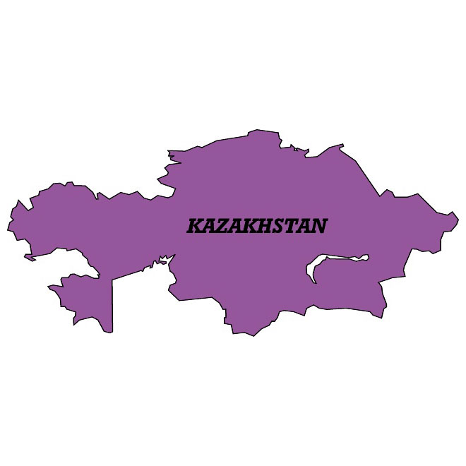 660x660 Kazakhstan Outline Vector Map