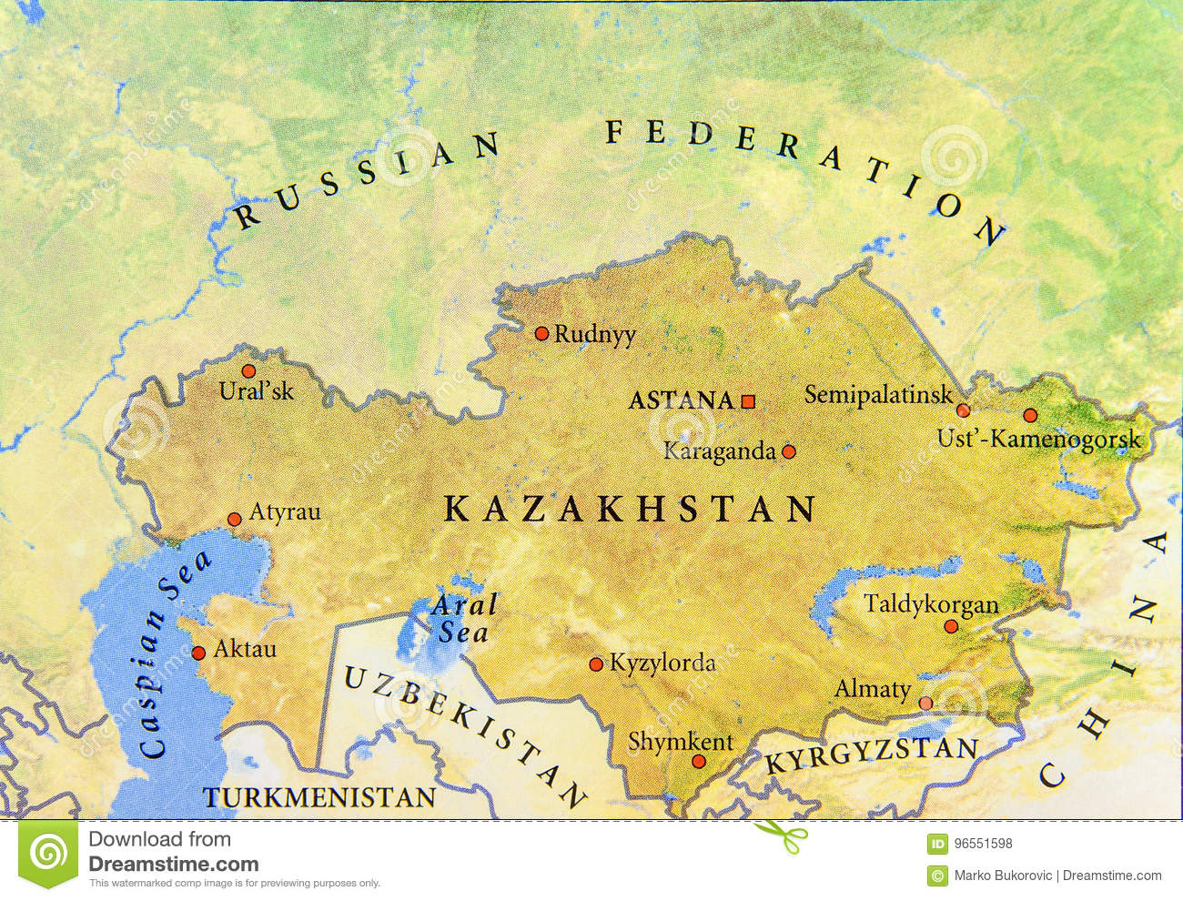 Kazakhstan Map Vector 25 