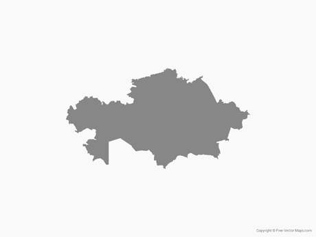 460x345 Vector Map Of Kazakhstan