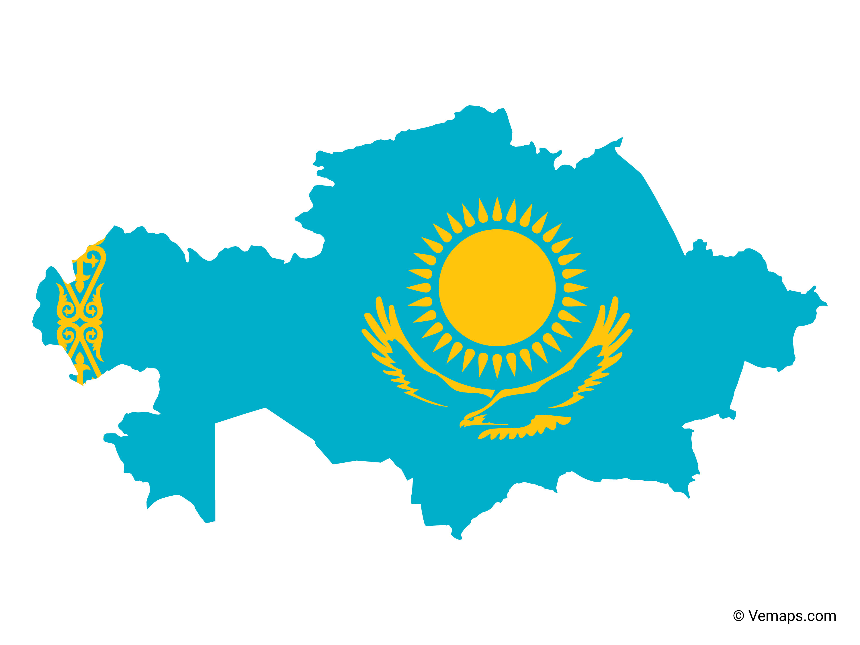 Флаг Казахстана вектор