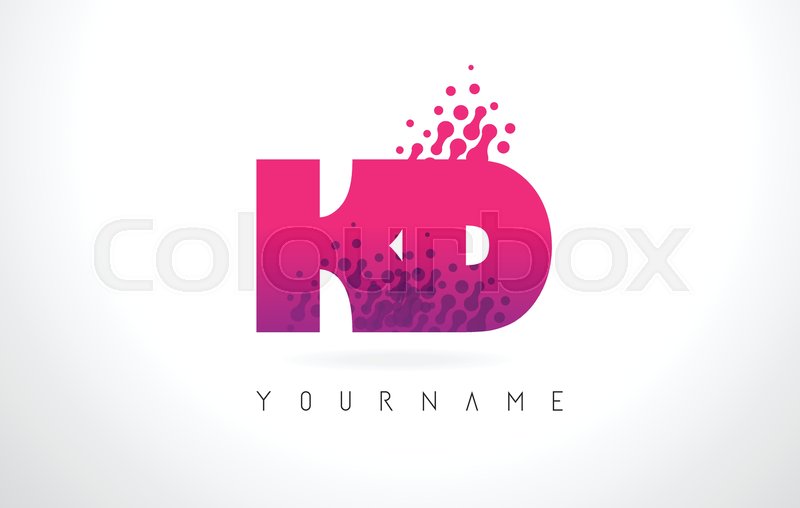 800x508 Kd K D Letter Logo With Pink Letters Stock Vector Colourbox